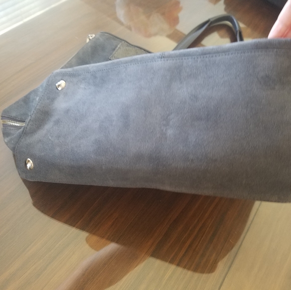 New With Tag - Coach Gray Suede & Snake Purse - Picture 5 of 12